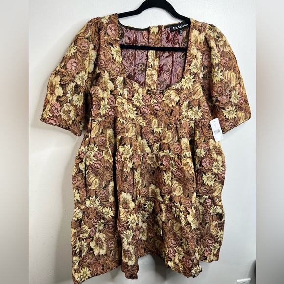 COPY - NWT En Saison Luisa Jacquard A-Line Mini Dress tapestry size medium MSRP… - Picture 2 of 12